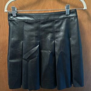 Hollister Black Faux Leather Mini Skirt